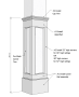 8" PVC Column, Half Paneled