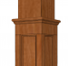 Square HALF Recessed Paneled Hardwood Column